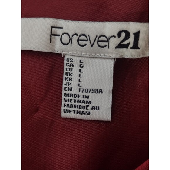 Vtg Forever 21 Dress Women's Stewardess Mini Large RED - Picture 7 of 14